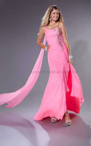 Trend Abendkleid 2012 Lang Rosa / Gelb Gr.34 bis Gr.64